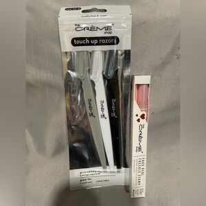 The Crème Shop Touch Up Razors and Lip Balm Set - Black, White, Pink